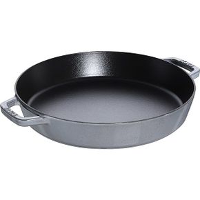 독일 스타우브 그릴팬 STAUB 34 cm Grey Cast Iron Induction Frying Pan with Two Handles Grap