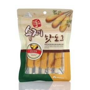 반려동물 독특 안심 영양 수제 군고구마 핫도그 100g X ( 2매입 )