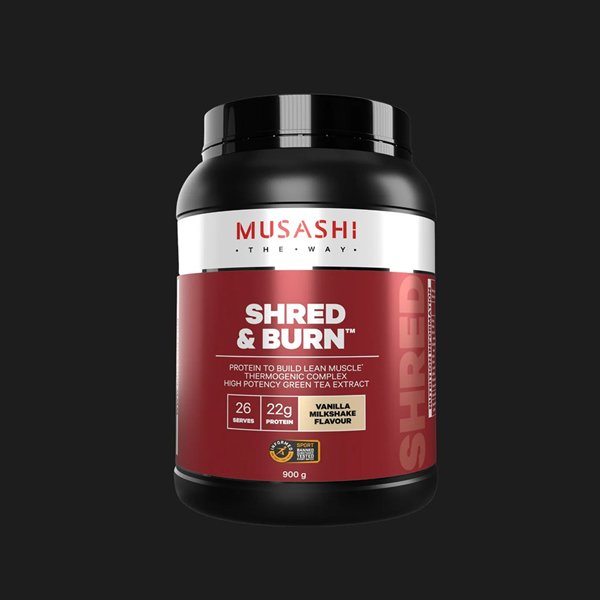 무사시 쉬레드 앤 번 단백질 바닐라 밀크쉐이크 프로틴 파우더 900g