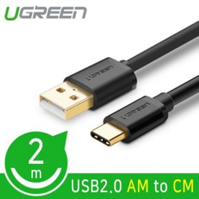 유그린 USB AM CM 케이블 2.0 2m블랙