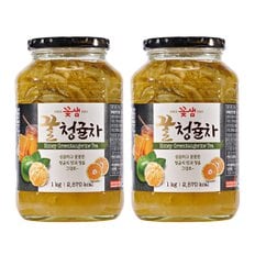 꽃샘 꿀청귤차 1kg 2개세트