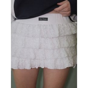 CanCan Ribbon Mini Skirt [White]