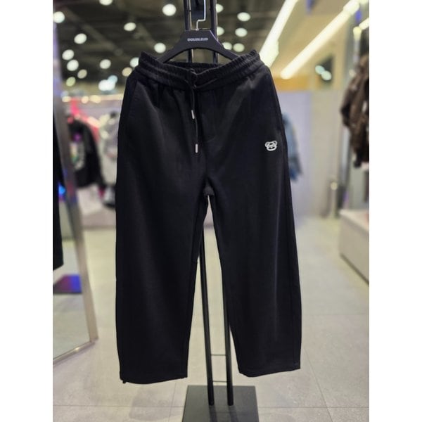 [시흥점] 베어자수 무지 세미와이드 스트링팬츠(남여공용)/JHZZ80418BK