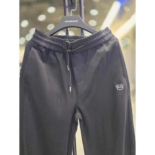 [시흥점] 베어자수 무지 세미와이드 스트링팬츠(남여공용)/JHZZ80418BK