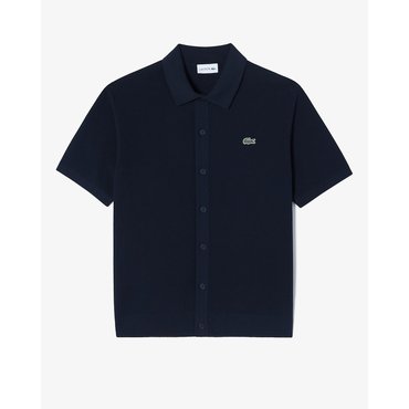 라코스테 (남성) 허니콤 피케 반팔 가디건 AH357E-55G 166(네이비)