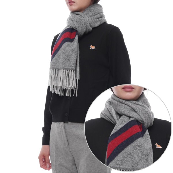 [부산점] [구찌] 25FW 여성 GG 웹 울 머플러 (570603 3G200 1768 W 25F)