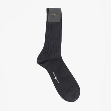 샌프란시스코마켓 소찌 칼제 정장양말 CLASSIC SHORT RIB SOCKS (SCOTTISH THREAD) DARK GRAY ZED1M80000A14