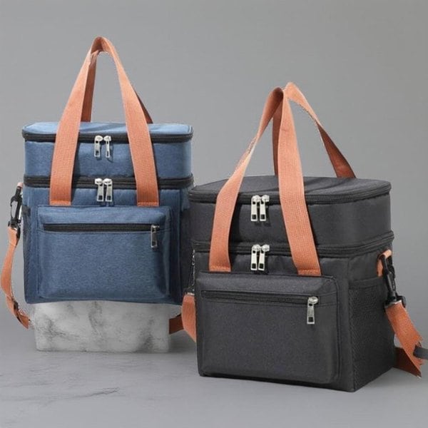 [옷자락] 여성 소풍 보온 방수 도시락 사각 가방