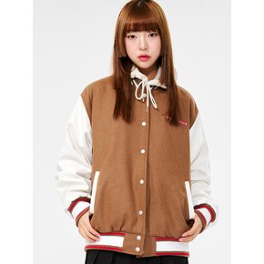 TEETH VARSITY WOOL JACKET (BEIGE)