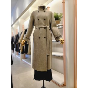 [여주점] 여성 하이넥 더블 버튼 핸드메이드 울 코트(ITPBYHL810)