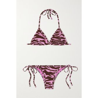 아티코 지브라 프린트 트라이앵글 비키니 핑크 1647597303509104
