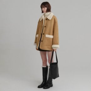 [NEW 컬러] 콘스 스웨이드 무스탕 코트_베이지 / CONS SUEDE MUSTANG COAT_BEIGE