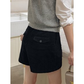 DD_Black wide leg short pants