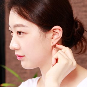 14K GOLD [귀걸이] P타원 민 귀걸이