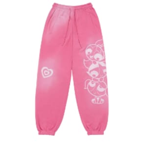 ThePowerpuffGirls x acmedelavie  spraywashingpants PINK스프레이워싱팬츠 핑크 PTSPPG-PNK