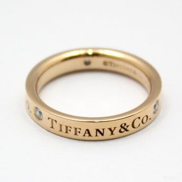 TIFFANY&CO [중고명품] 티파니앤코 18K 로즈 골드 TCO 3P 다이아 밴드링 반지 6호