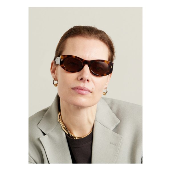 로마 오벌 프레임 톨토이즈셸 아세테이트 선글라스 1647597336778907