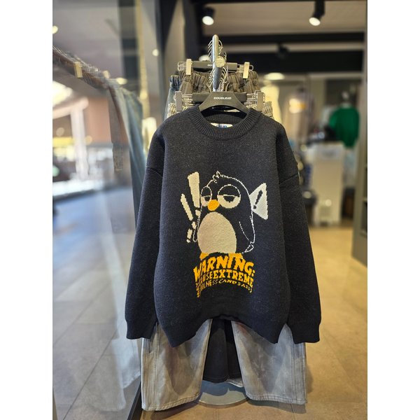 [시흥점] 펭귄 빅 오버핏 헤비니트(남여공용)/JGZZ51C06BK