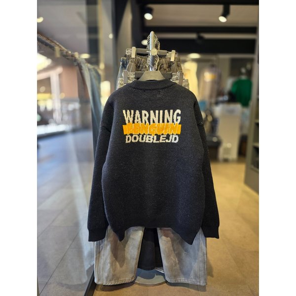 [시흥점] 펭귄 빅 오버핏 헤비니트(남여공용)/JGZZ51C06BK