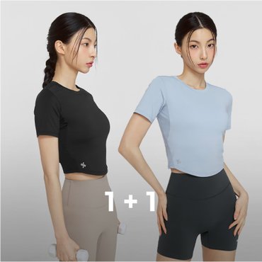 젝시믹스 아이스센트 크롭 숏슬리브1+1  XFK1TS1001