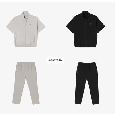 라코스테 스포츠 남성 나일론 우븐 셋업 액티브 반팔 집업 셋업 BH222E-55G / XH224E-55GH