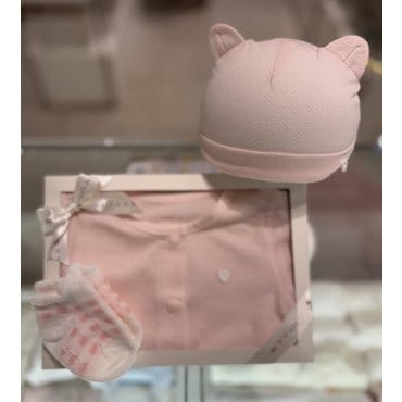 에뜨와 (출산백일선물)에어바디수트X모자X양말세트 (07Q317901S1)