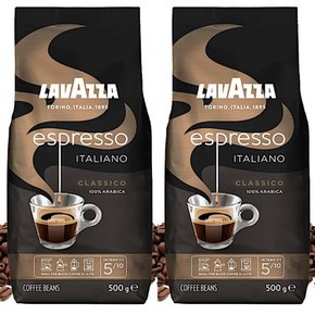 라바짜 에스프레소 클래시코 커피빈 원두 홀빈 커피 Lavazza Espresso Classico 500g 2개