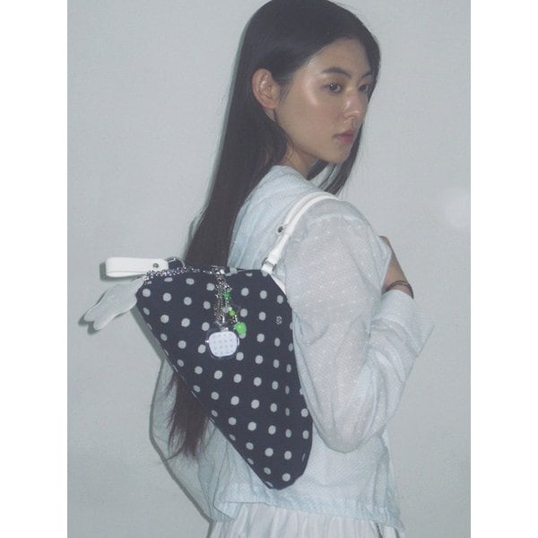 Dot Cozy Dumpling Bag Navy