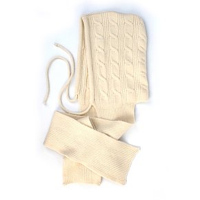 Wool Twist Ivory Muffler Balaclava 바라클라바