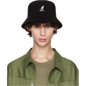 블랙 리버서블 Kangol 플립 잇 버킷햇 242968M140002