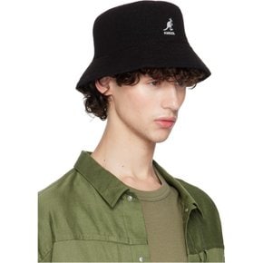 블랙 리버서블 Kangol 플립 잇 버킷햇 242968M140002