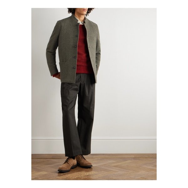 발리 헤링본 울 코트 46376663162896337