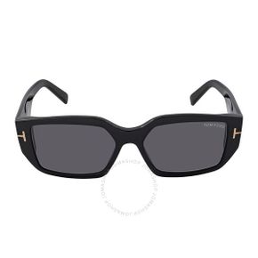 4436830 Tom Ford Silvano Smoke Rectangular Mens Sunglasses