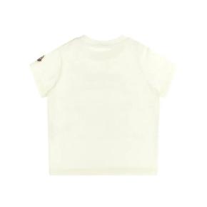 몽클레어 L19518C0001089AUM 034 NATURAL SHORT SLEEVE T SHIRT WITH EMBROIDERED LOGO AND
