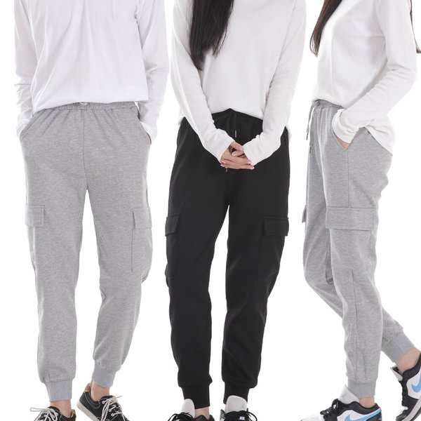 모든GO 면 스판 카고 조거팬츠 남자 여자 밴딩 고무줄 바지 츄리닝 운동복 데일리 캐주얼 바지