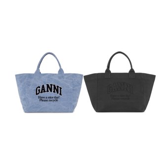  [GANNI OVERSIZED CANVAS] 가니 오버사이즈 캔버스 토트백 쇼퍼백 에코백 2종