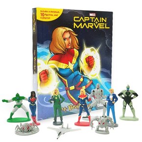 Marvel Captain Marvel 캡틴 마블 비지북 - My Busy Books (미니피규어 10개 + 놀이판)