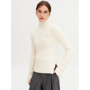 리지 슬릿 터틀넥 니트 탑_아이보리 / LIZY SLIT TURTLENECK KNIT TOP_IVORY