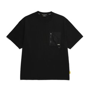 내셔널지오그래픽 N232MTS901 가슴 포켓 세미 오버핏 반팔 티셔츠 CARBON BLACK