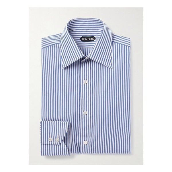 슬림핏 스트라이프 코튼 포플린 셔츠 46376663162881066