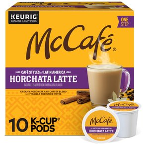 맥카페(McCafé) 스타일 오브 라틴 아메리카 오르차타 라떼 미디엄 로스트 K-컵 커피 포드, 10개