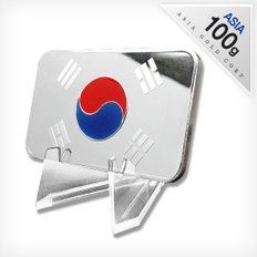 태극기 실버바 100g