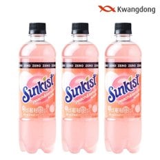 썬키스트 제로 복숭아레몬 소다 600ml x 24개