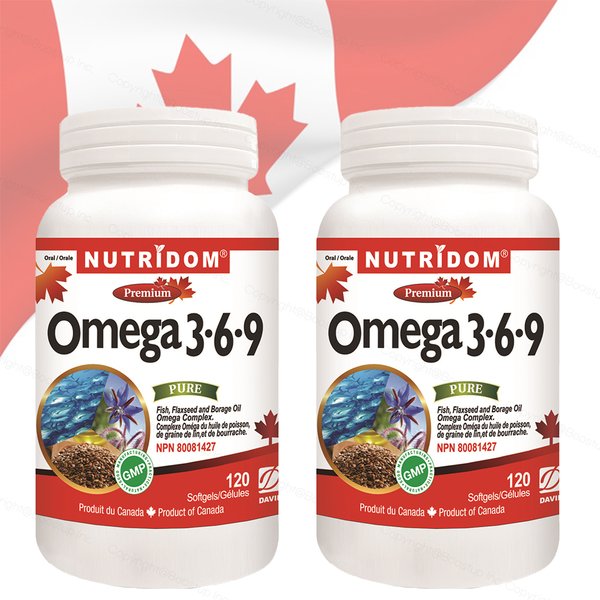 뉴트리돔 캐나다 오메가 3-6-9 120캡슐x2병