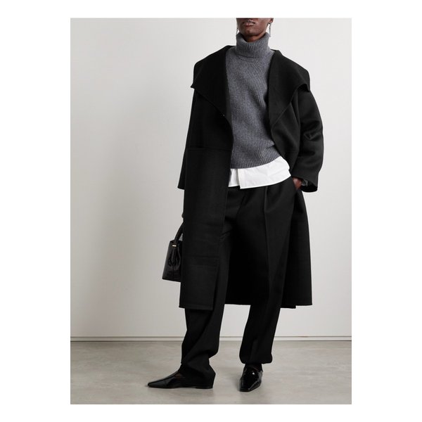 시그니처 울 캐시미어 혼방 코트 블랙 1647597355914677