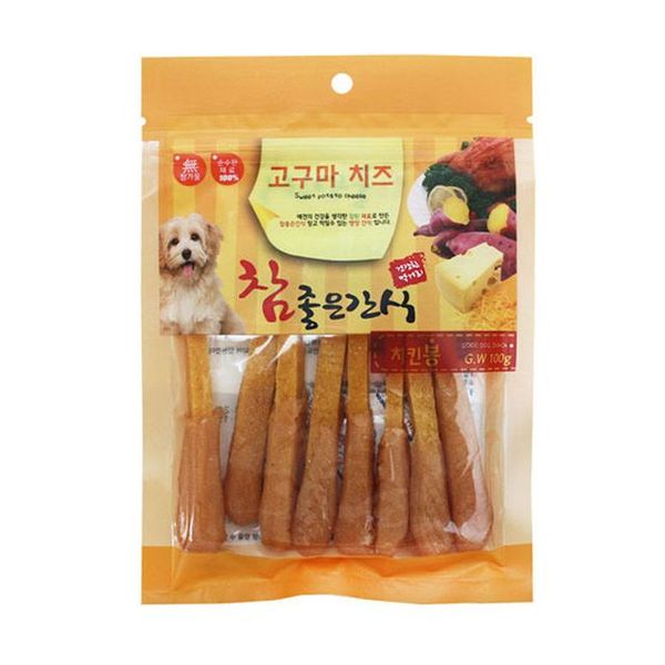 생활모음 간식 고구마치즈 치킨봉 강아지 120g X ( 2매입 )