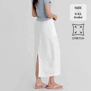 / 스판 밴딩 H라인 뒤트임 트레이닝 스커트 (SK2601)