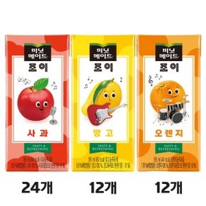 미닛메이드 조이 195ml (사과24개+망고12개+오렌지12개) / 총 48팩