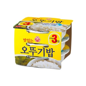 즉석밥 오뚜기밥 3묶음 630g