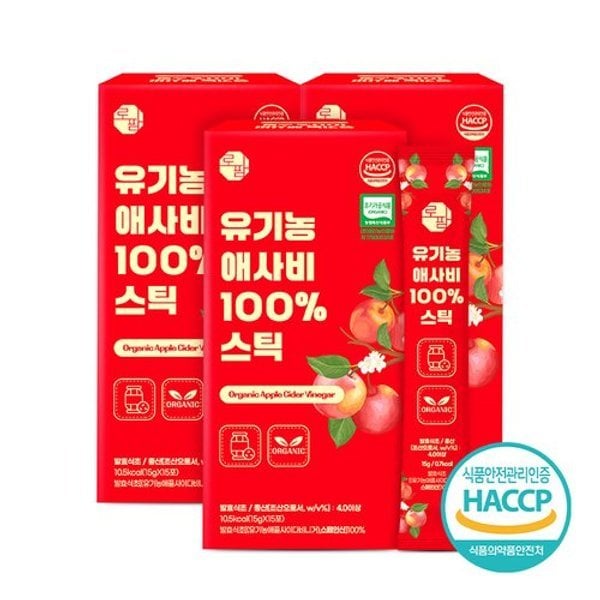 로팜 유기농 애사비  스틱 15포 3박스